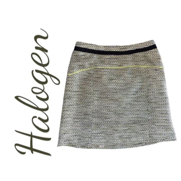 Halogen Neon and Black Tweed Woven Mini Skirt size 4 - Picture 3 of 11